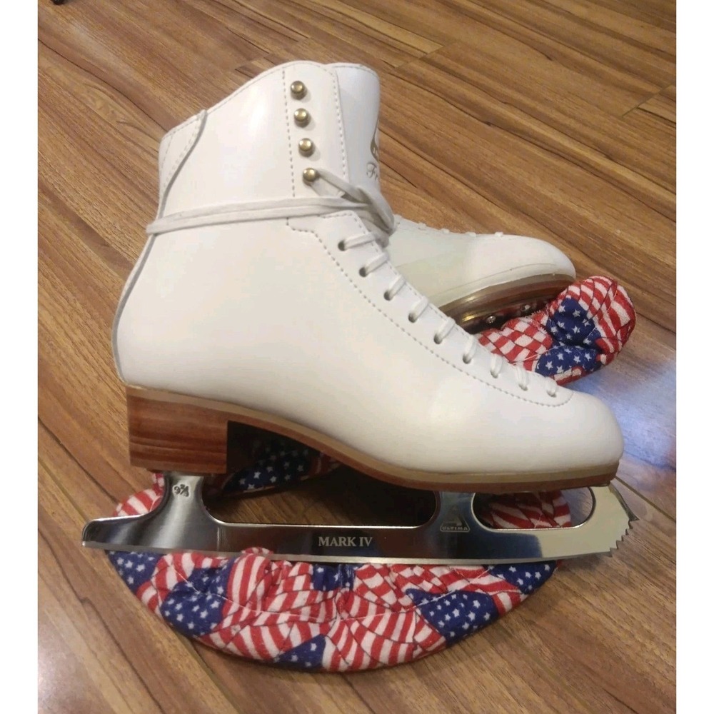 Jackson Freestyle 2070 7.5B Mark IV 9 2/3 Ultima Blades White Leather Boot OBO